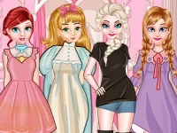 Princess paper doll style dress up