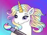 Animated glitter coloring book - my little unicorn