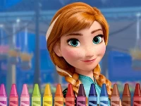 Anna frozen coloring