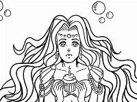 Kawaii mermaids coloring book game