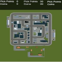 Top down taxi car game