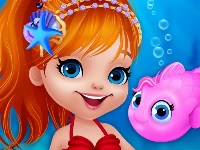 Cute mermaid dress up game