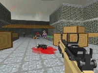 Pixel apocalypse shooting zombie blocky combat