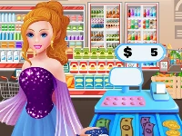 Supermarket shopping girls game