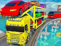 Crazy mega car transport truck game