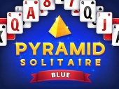 Pyramid solitaire blue