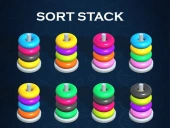 Sort stack color hoop game