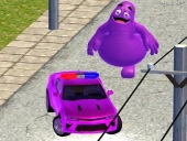 Grimace vs police supercar