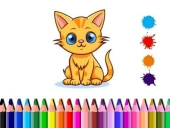 Cute cat coloring book