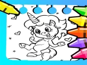 Magical unicorn coloring pages