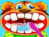 Baby panda dentist care