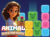 Animal block pop puzzle