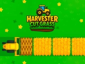 Harvester cut grass
