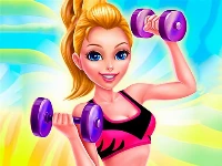 Fitness girl dress up