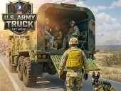 Us army truck driving