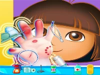 Dora hand doctor fun games for girls online